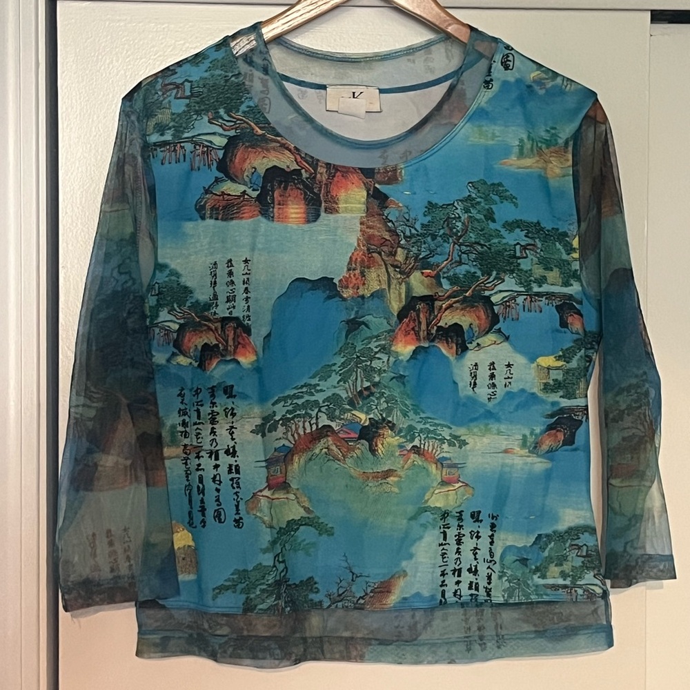 Vintage Michael Kors Multicolor Sheer Top